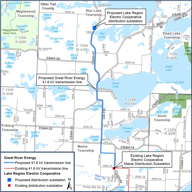 Map of proposed LREC distribution substation.